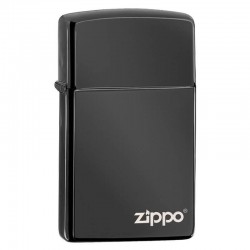 Briquet ZIPPO 28123ZL Slim High Polish Black Zippo Logo