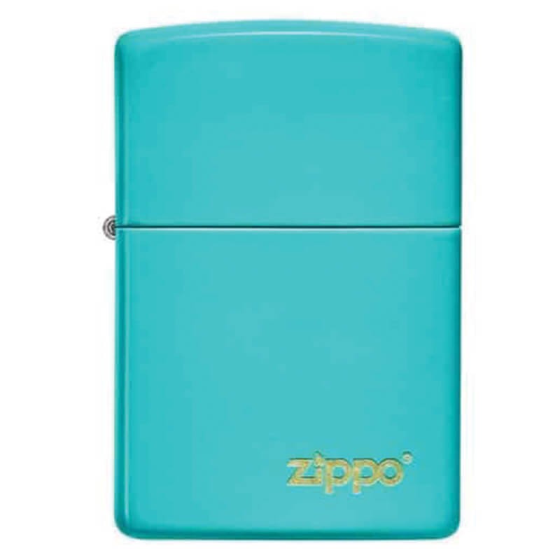 Briquet ZIPPO 49454ZL Flat Turquoise with logo