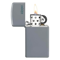 Briquet ZIPPO 49527ZL SlimⓇFlat Grey With Zippo Logo