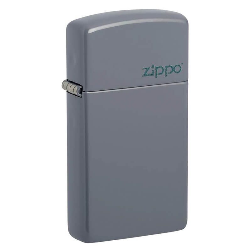 Briquet ZIPPO 49527ZL SlimⓇFlat Grey With Zippo Logo