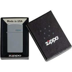 Briquet ZIPPO 49527ZL SlimⓇFlat Grey With Zippo Logo