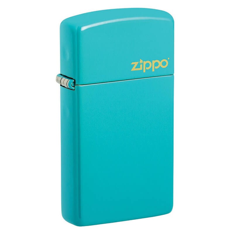 Briquet ZIPPO 49529ZL Slim Flat Turquoise Zippo Logo