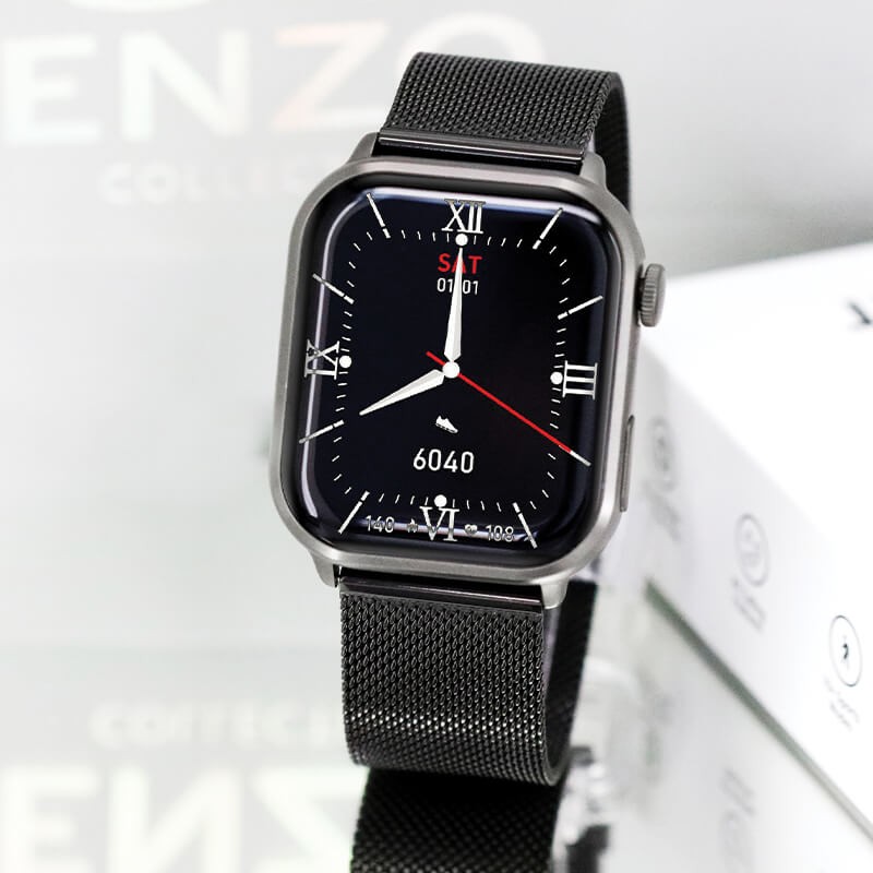 Montre Connectée Homme Enzo Collection EC209-BLACK-SS-BLACK