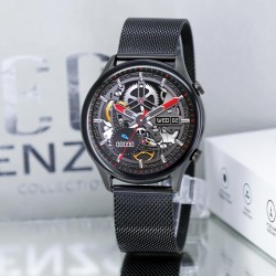 Montre Connectée Homme Enzo Collection EC200-BLACK-SS-BLACK