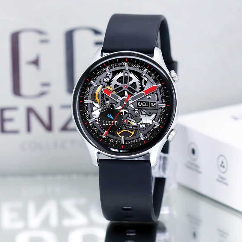 Montre Connectée Unisexe Enzo Collection EC200-SILVER-BLACK